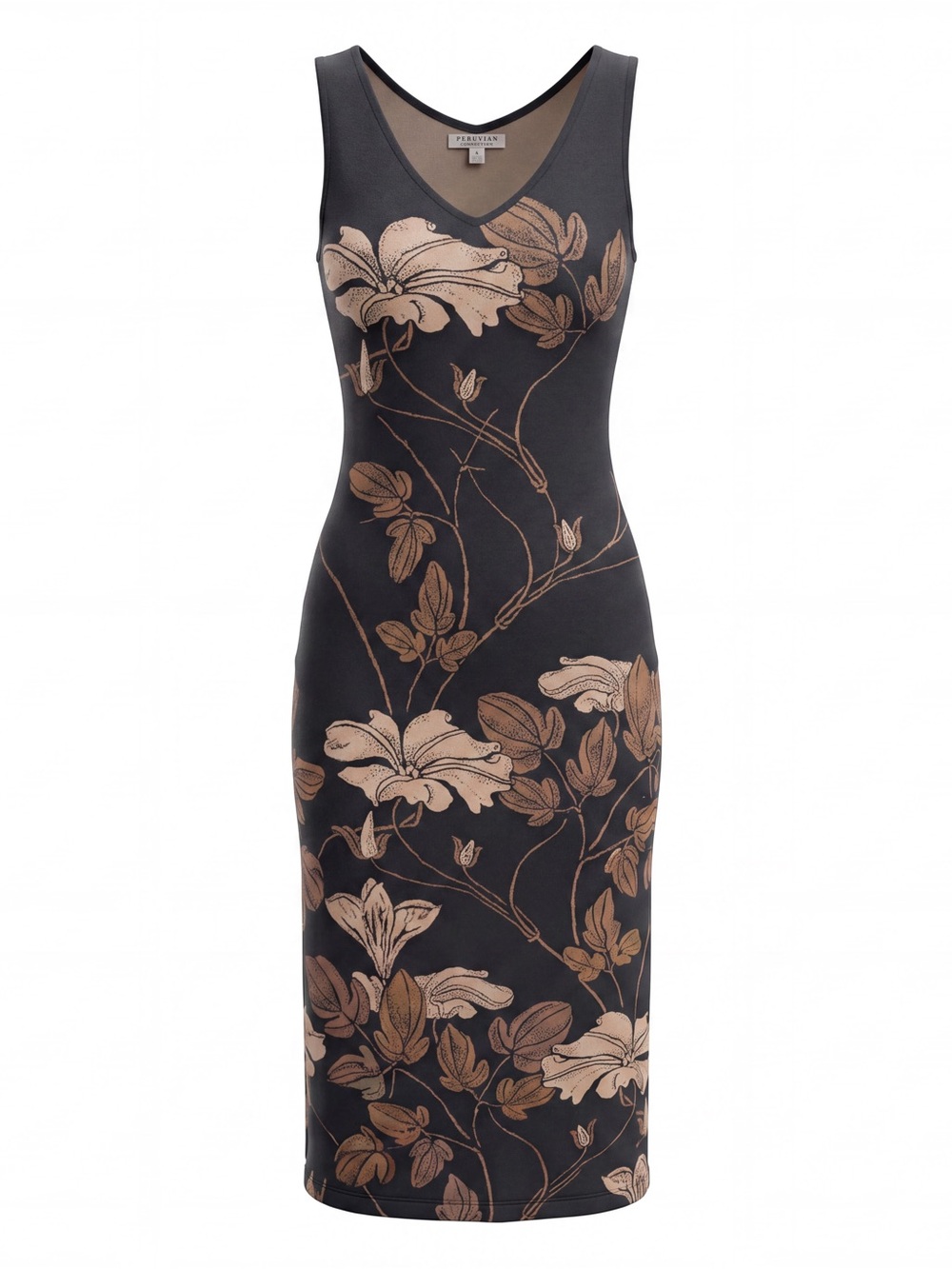 NWOT Peruvian Connection Indian Floral Knit Midi Dress S Small